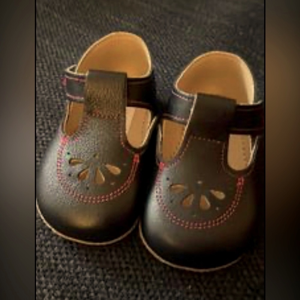 Brittanical Baby Shoes. Navy and Red. Size 2